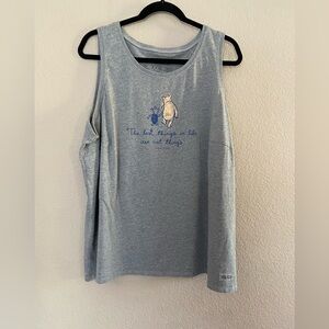 Life Is Good Crusher Tank Winnie Fill Your Heart Gray Sleeveless Top XXXL